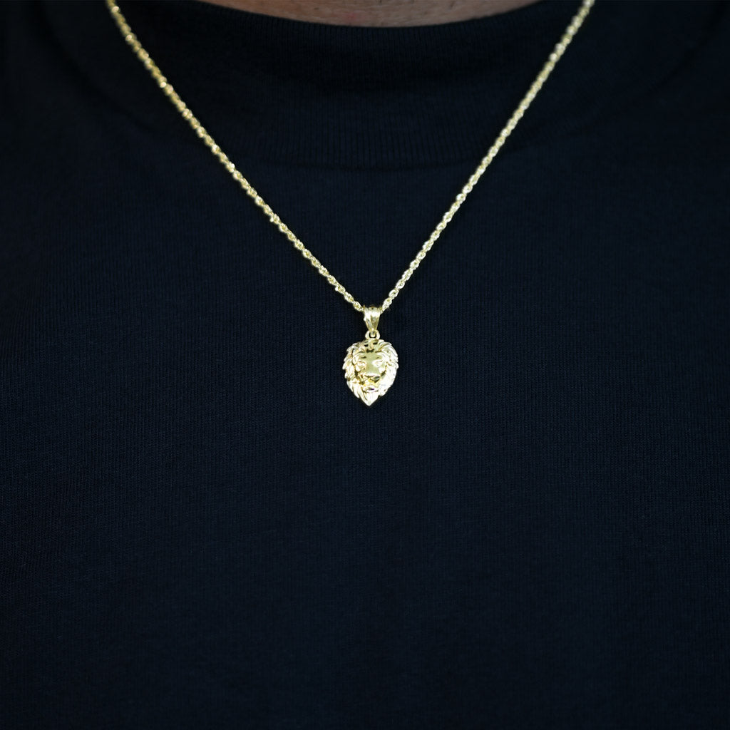 Pendentif lion en or 10 carats