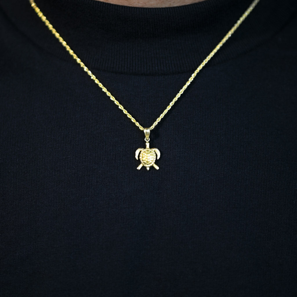 10K Gold Turtle Pendant