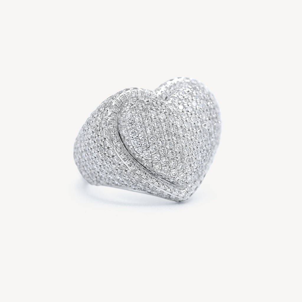 Bague coeur diamant 10 carats