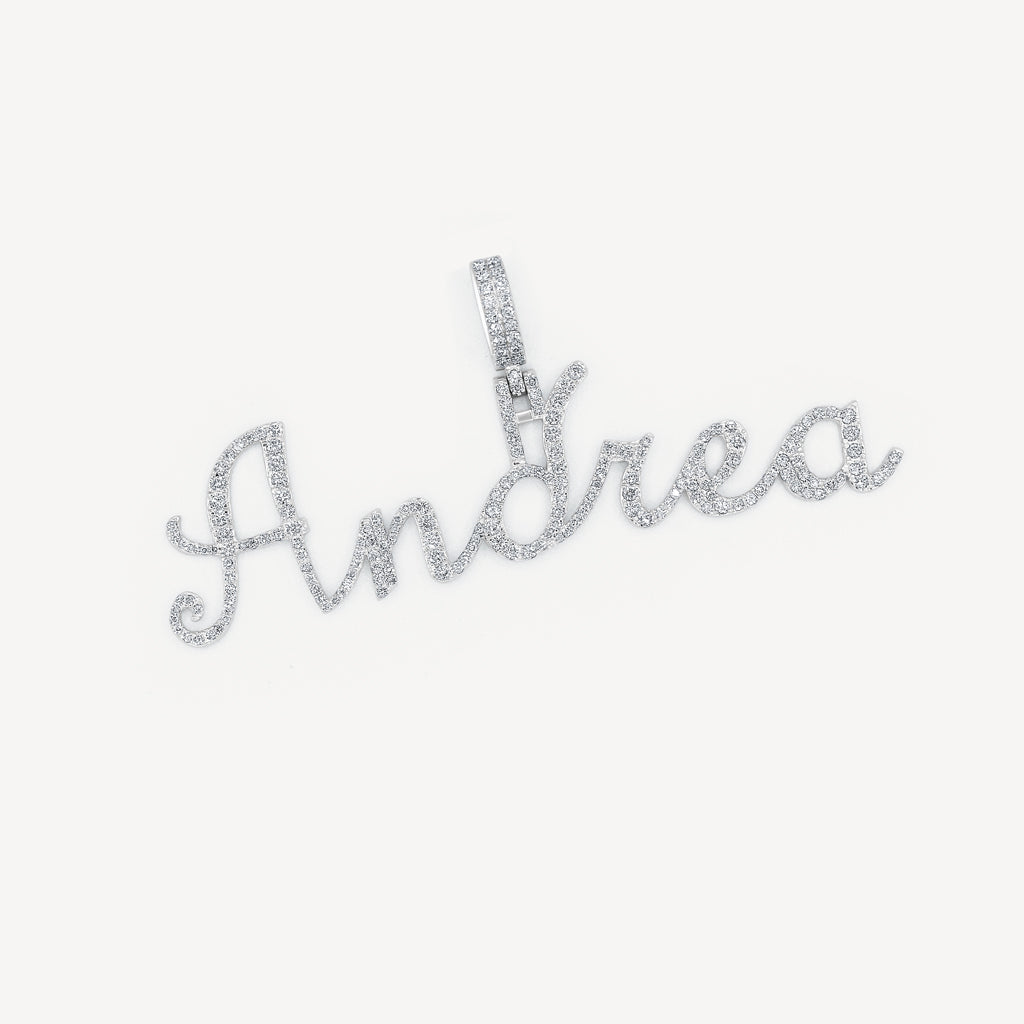 Custom Script Diamond Name Pendant