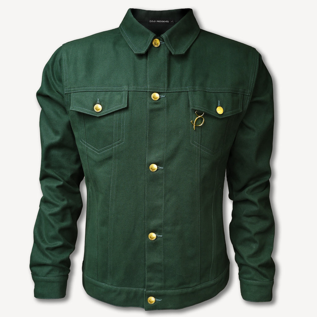 Forest green 2024 jean jacket