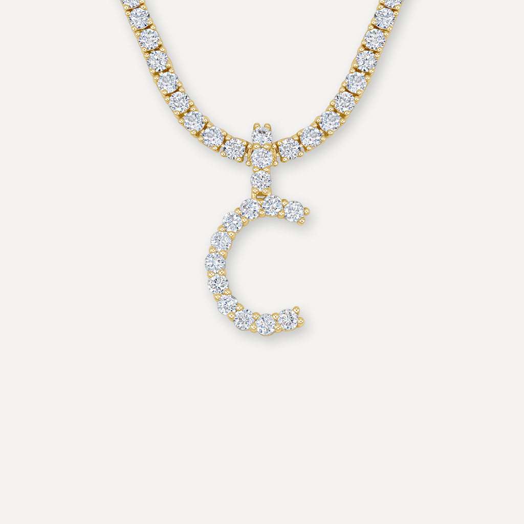 Diamond Initial Necklace