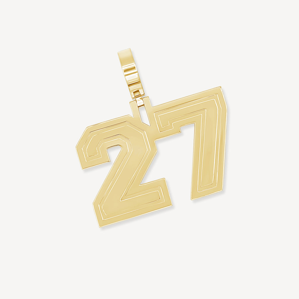 10k Custom Gold Number Pendant Gold Presidents