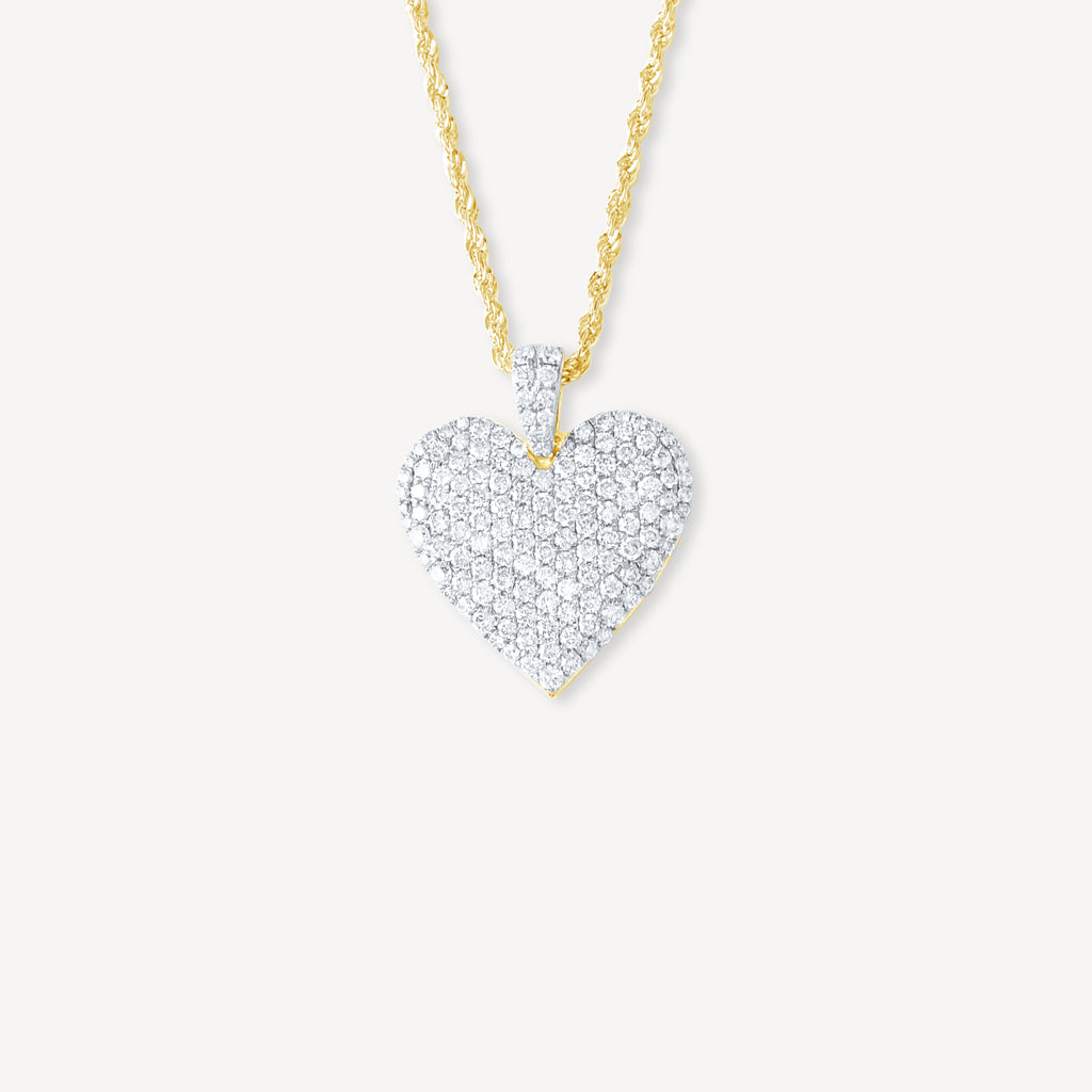 Gold Presidents 10K Gold and Diamond Pendant 10k Diamond Gold Heart Necklace