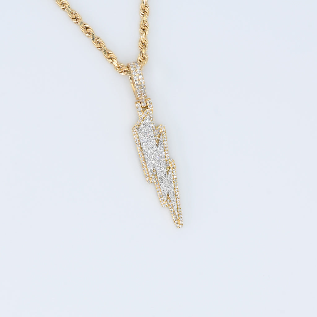 10K Lightning Bolt Necklace
