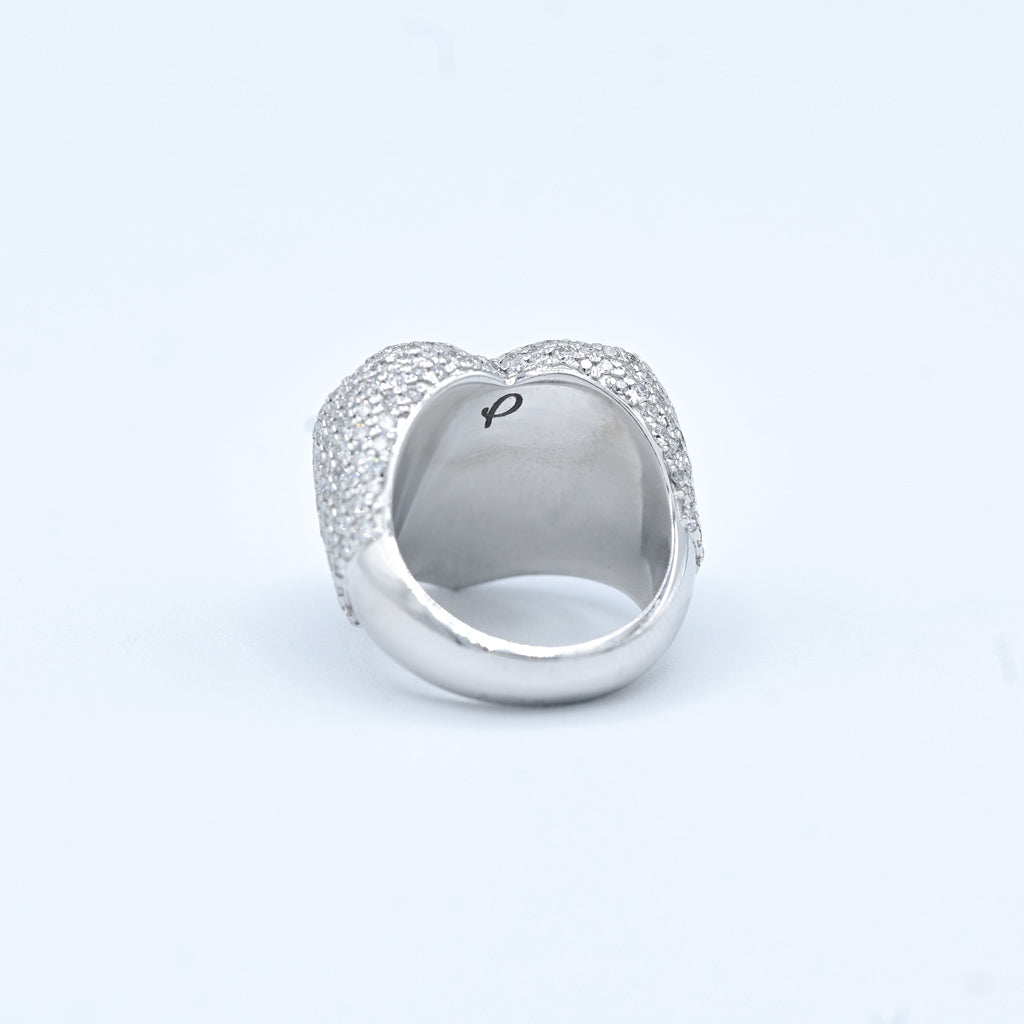 Gold Presidents 10K Gold and Diamond Ring 10k Diamond Heart Ring