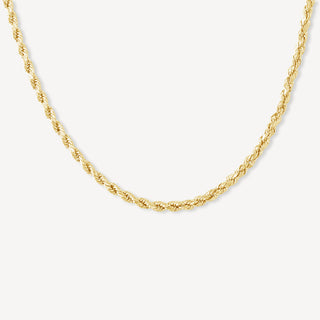 Chaîne corde en or 10K 4 mm - Or jaune 10 carats / 18" / 4mm