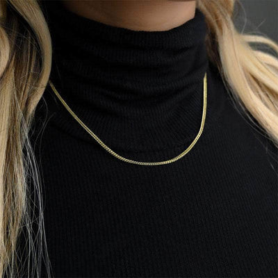 Gold Presidents 10K Gold Chain 20" / 2mm Womens 10k Gold Franco Chain 2mm