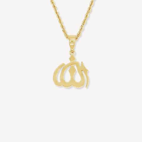 10K Gold Allah Pendant