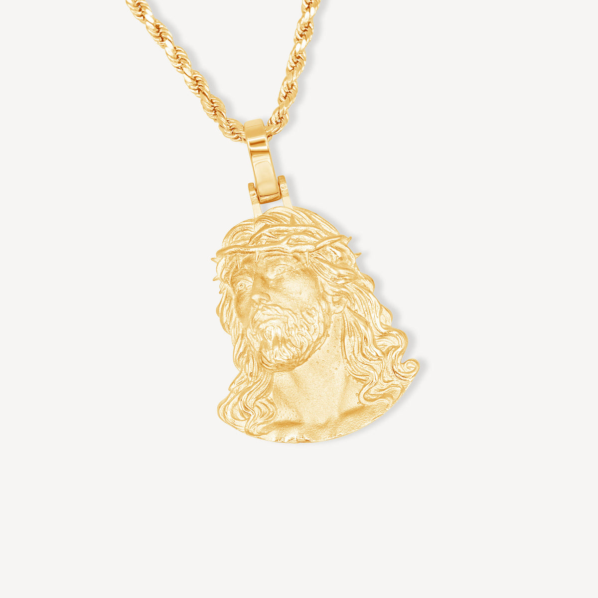 Gold Presidents 10K Gold Pendant 10K Large Jesus Piece