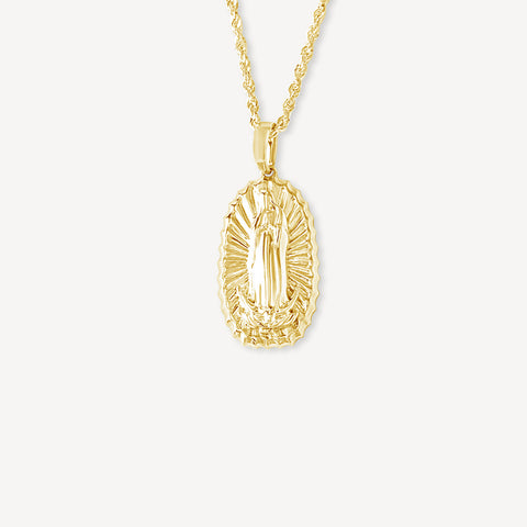 10K Virgin Mary Necklace