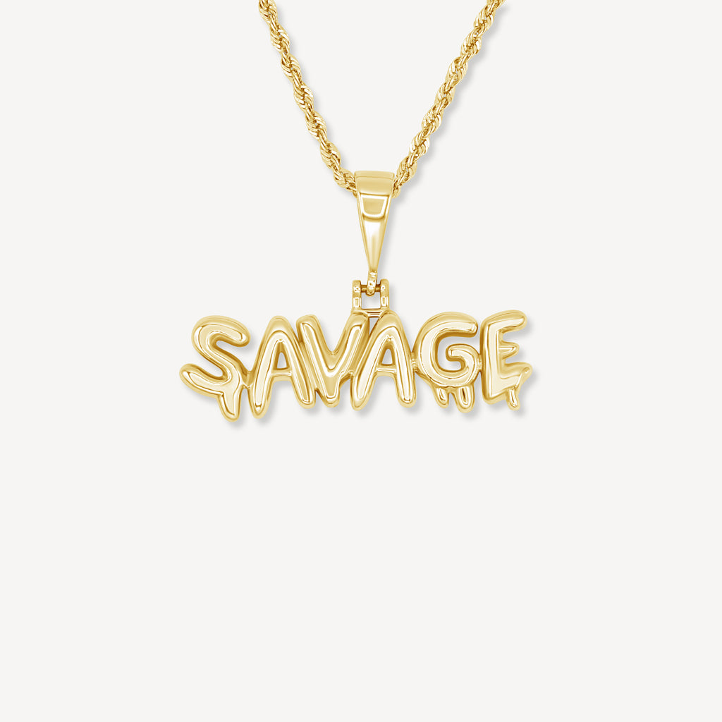 Gold Presidents 10K Gold Pendant 10k Yellow Gold / 9 Letters 10k Custom Bubble Gold Name Pendant