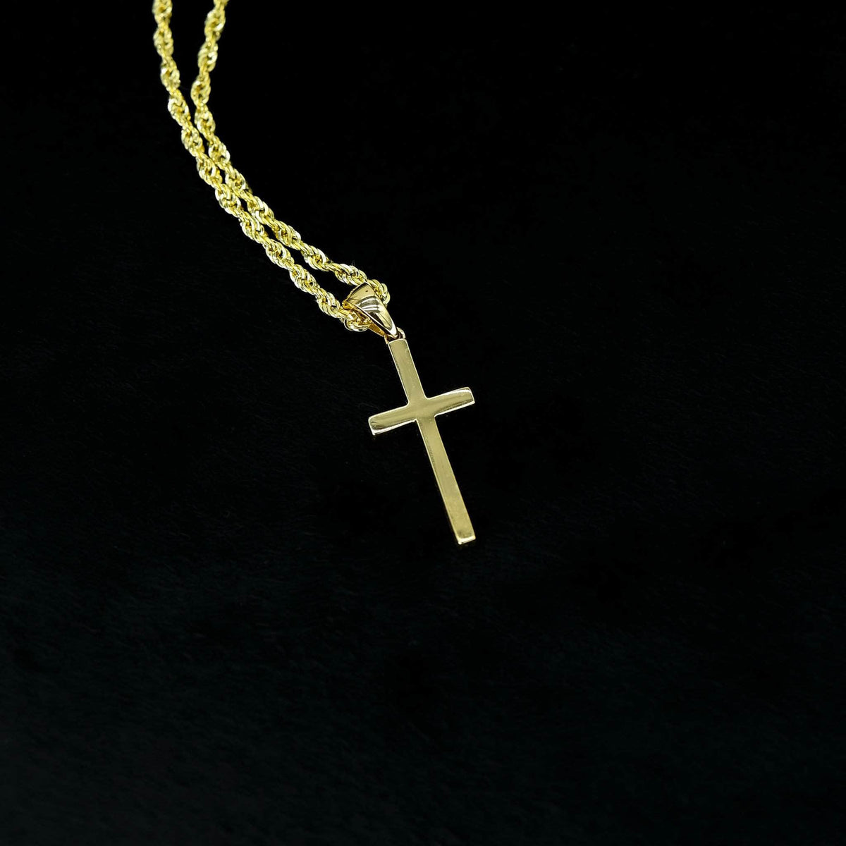 ❤️ 10k Real 2024 gold pendant cross small