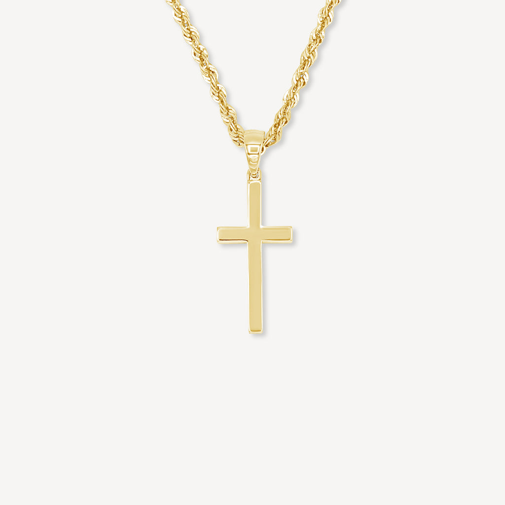 Haus of Brilliance Yellow 10K Gold Plated .925 Sterling Silver 2 1/2 cttw  Diamond Cross Pendant Necklace | Verishop