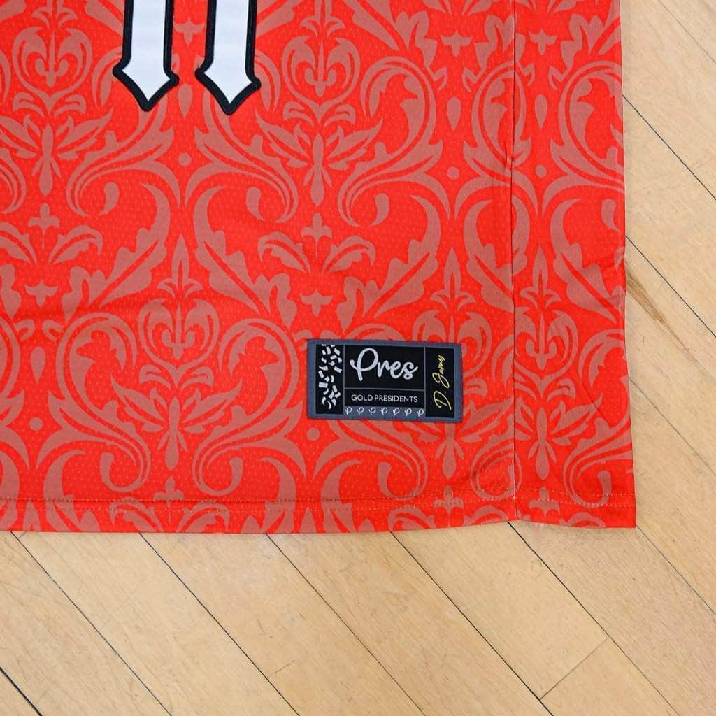 Gold Presidents Basketball Jersey Gold Pres Basketball Jersey - Royal Red