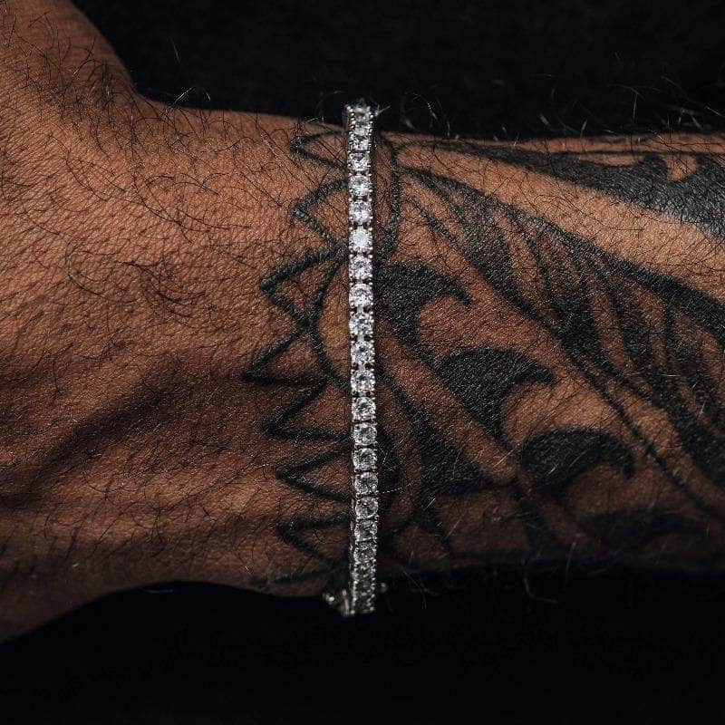 Gold Presidents Bracelet 3mm Round Cut Tennis Bracelet in Yellow Gold