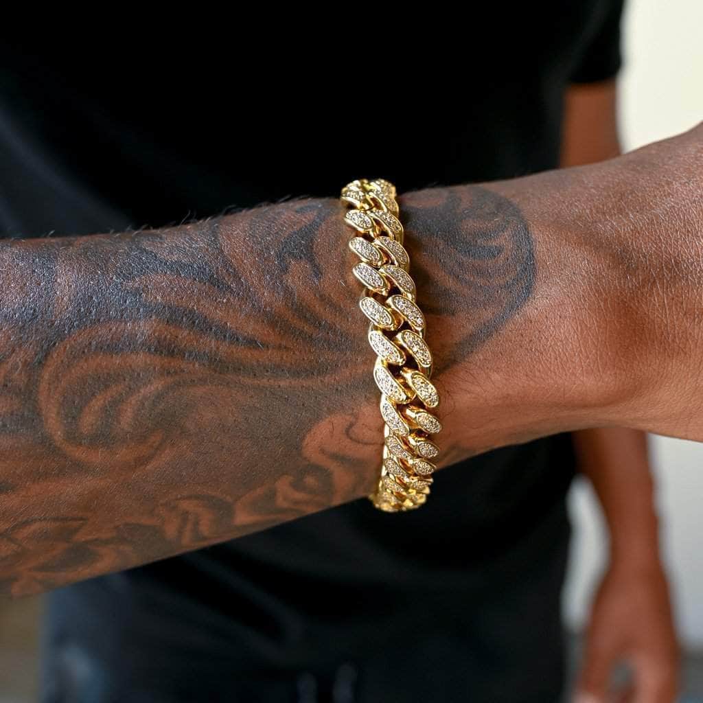 Cuban Link Bracelet (14mm) White Gold | The Gold Gods