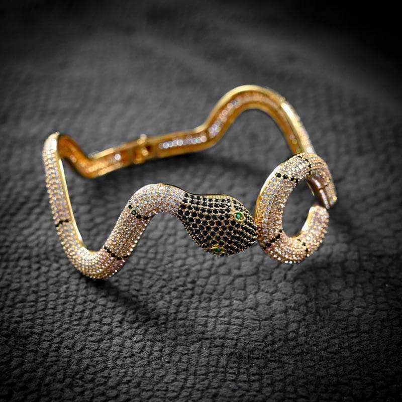 Gold Presidents Bracelet Diamond Snake Bracelet