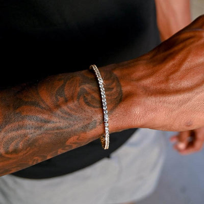 Gold Presidents Bracelet Yellow Gold / 6" 3mm Round Cut Tennis Bracelet in Yellow Gold