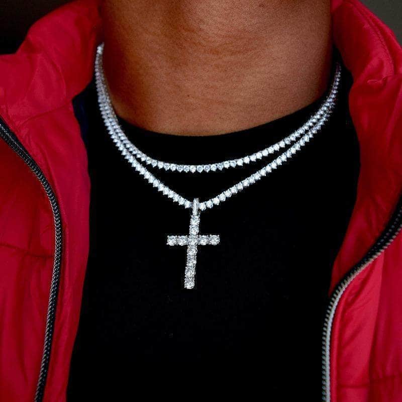 Diamond cross chain cheap Clearance