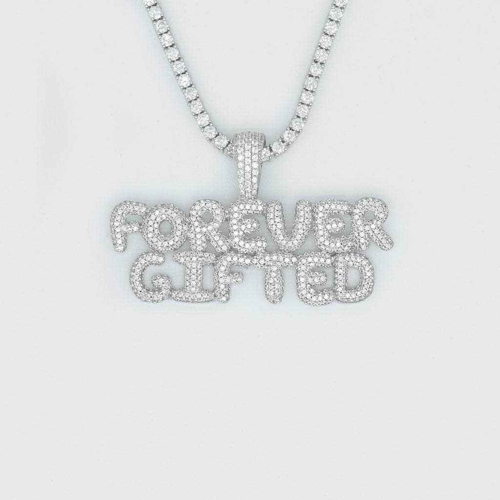 Gold Presidents Custom Name Necklace 2-Letters / 2-Letters / Medium Stacked Custom Bubble Letter Necklaces