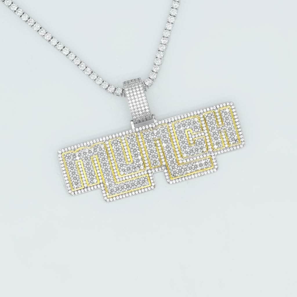 Silver Lock Necklace - Gold Presidents