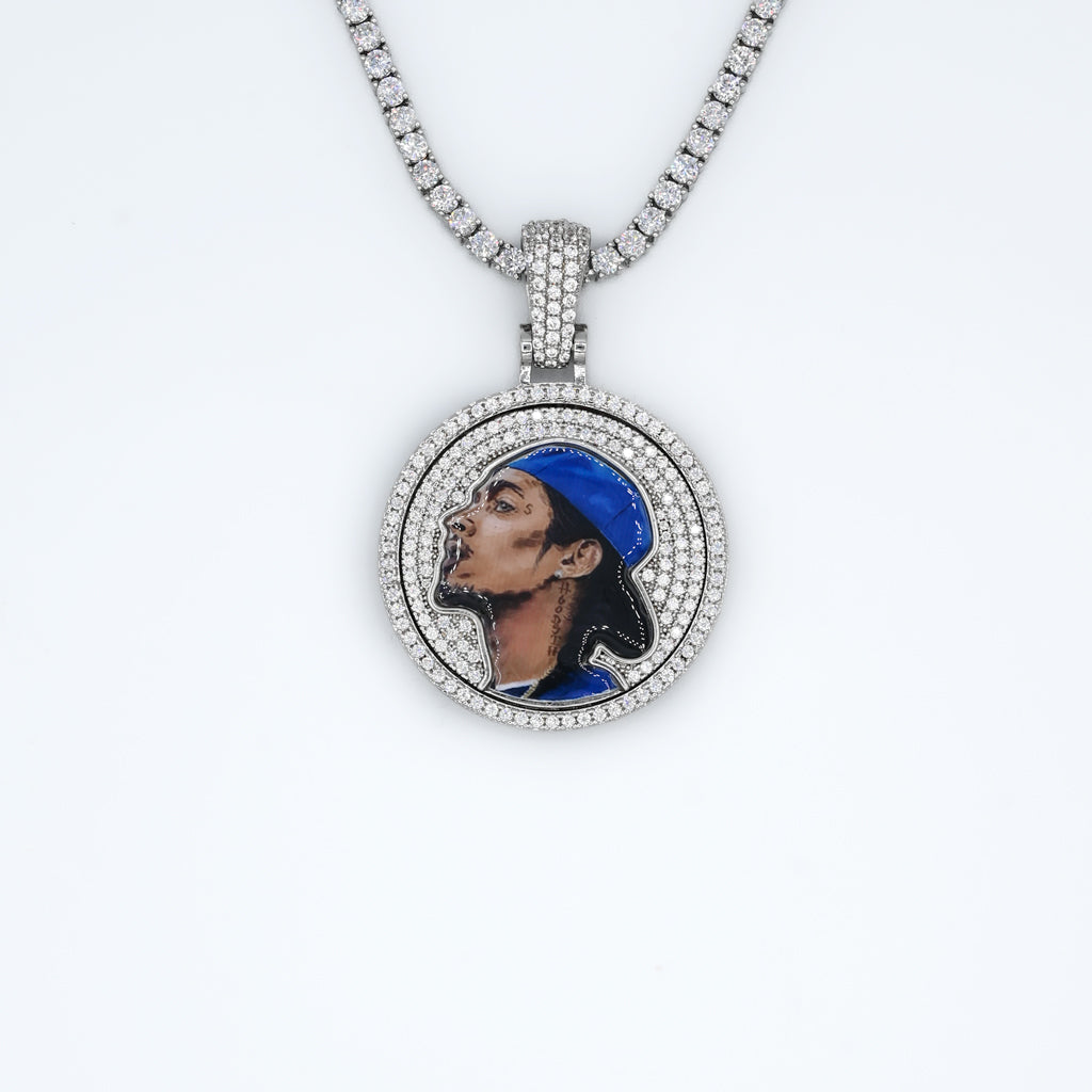 Gold Presidents Custom Picture Necklace Custom Enamel Picture Pendant Necklace