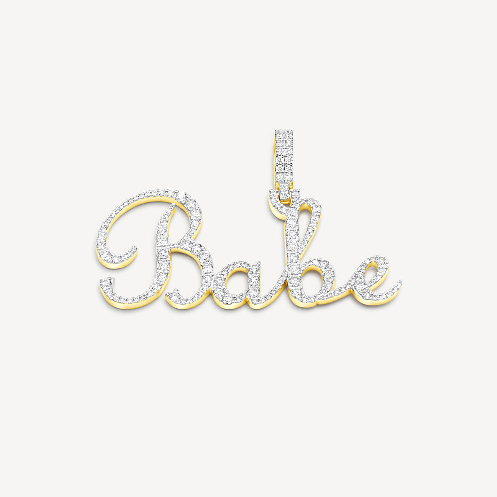 Gold Presidents Custom VVS Diamond Pendant Custom Script Diamond Name Pendant