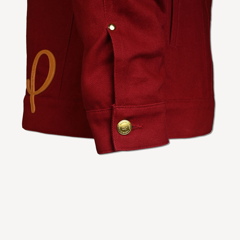 PRES Signature Denim Jacket - Red | Gold Presidents