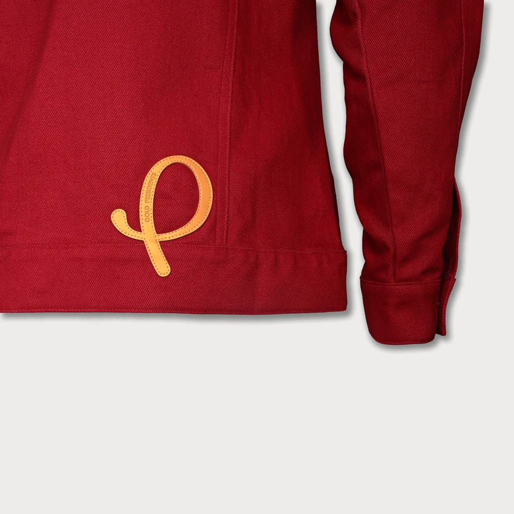 Gold Presidents Denim Jacket PRES Signature Denim Jacket - Red