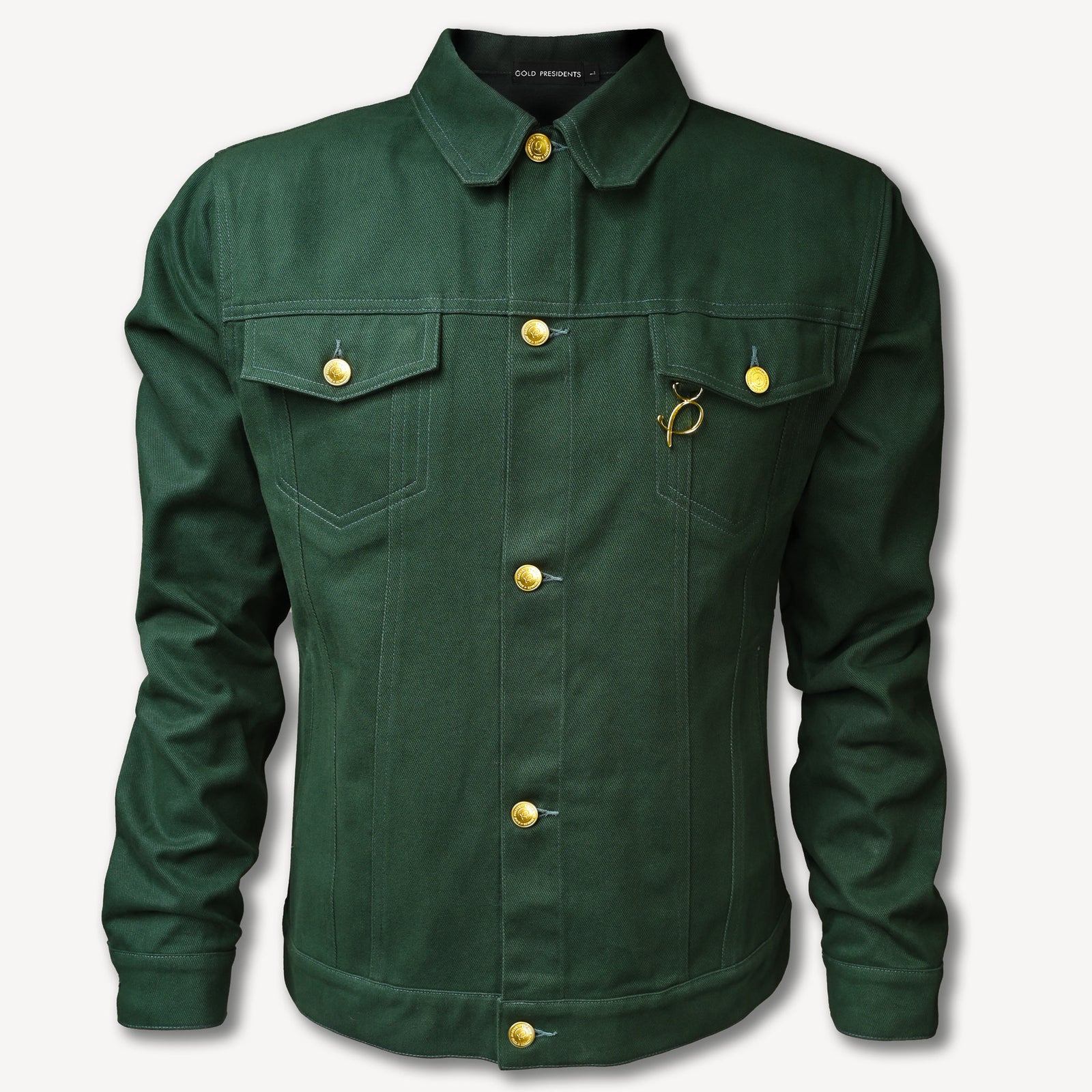 Gold Presidents Denim Jacket S PRES Signature Denim Jacket - Green