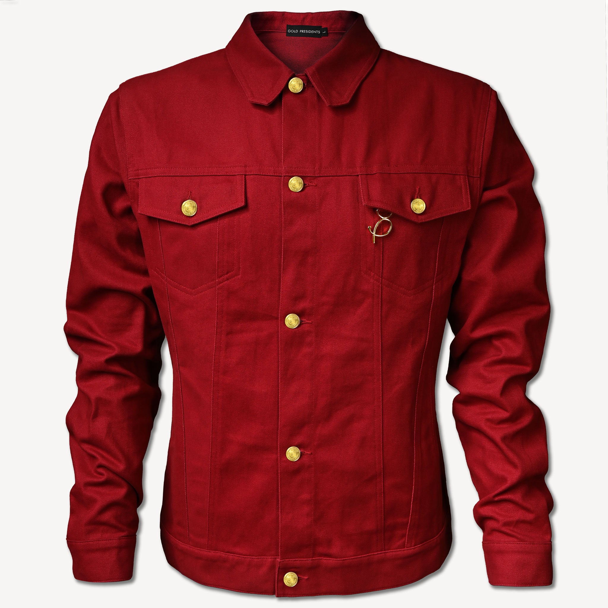 strapless open back dress PRES Signature Denim Jacket - Red