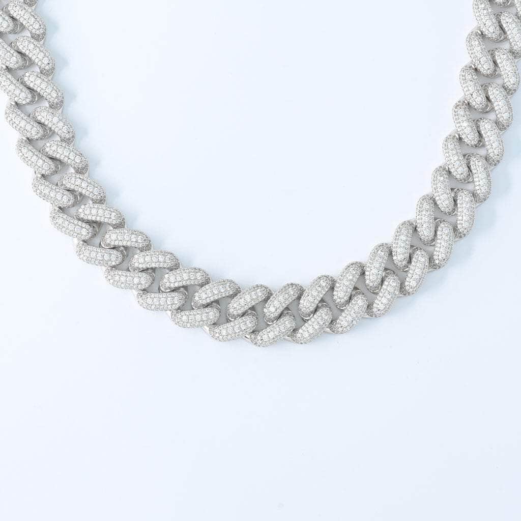Gold Presidents Diamond Cuban Link Chain Diamond Cuban Link Chain (19mm) in White Gold