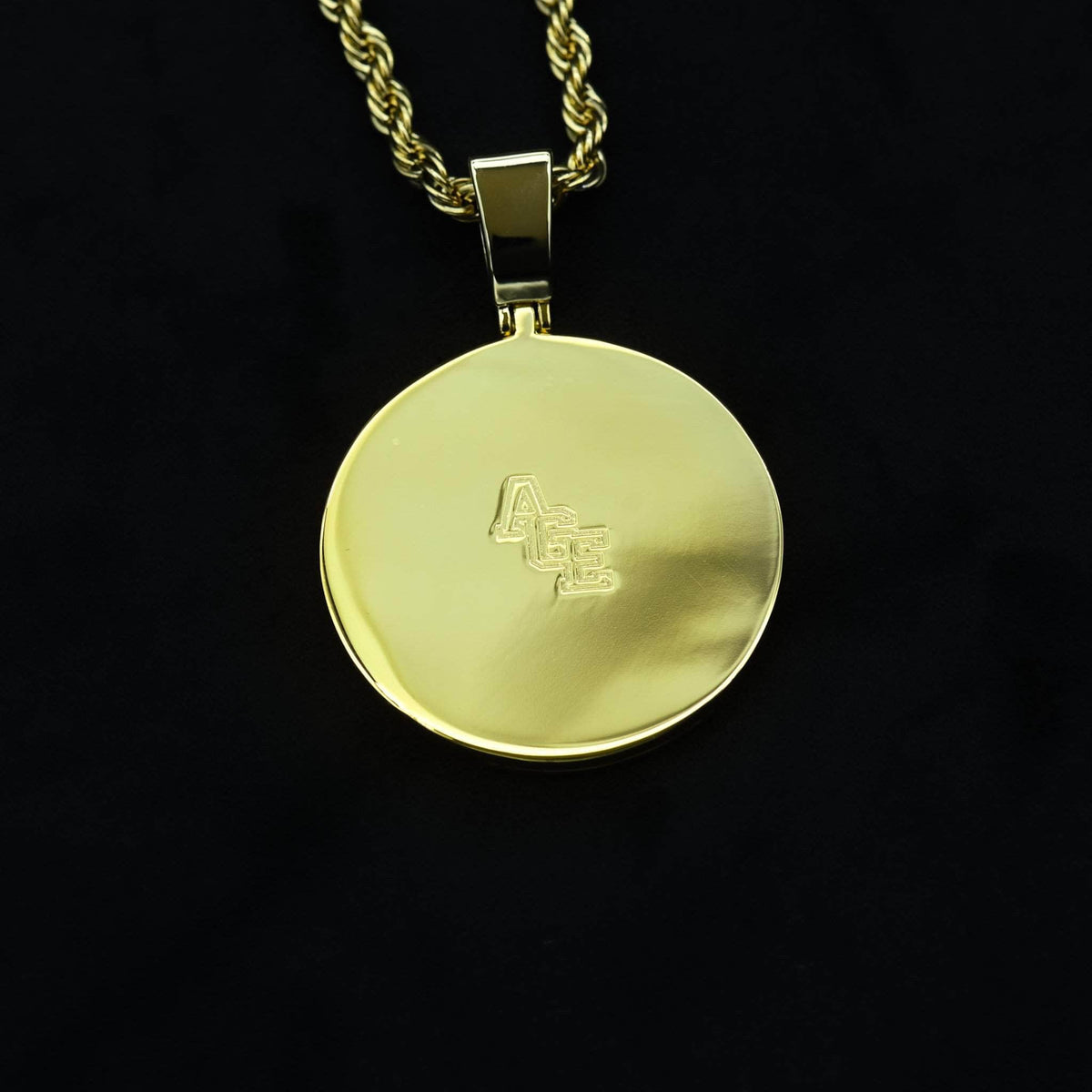 Gold Presidents Diamond Pendant All Gold Everything x Gold Pres - A.G.E Logo Necklace