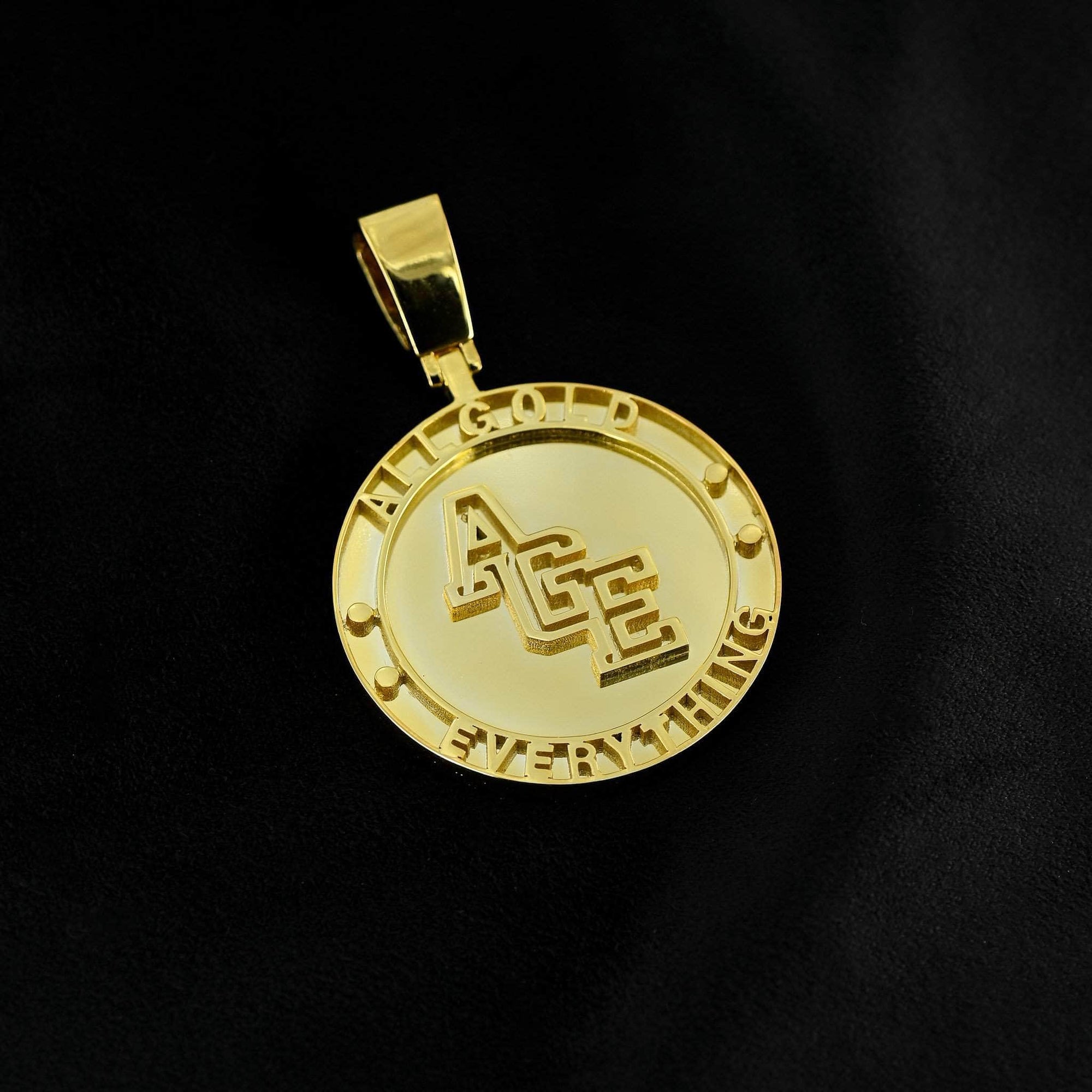 Gold Presidents Diamond Pendant Yellow Gold / 18" Rope Chain All Gold Everything x Gold Pres - A.G.E Logo Necklace