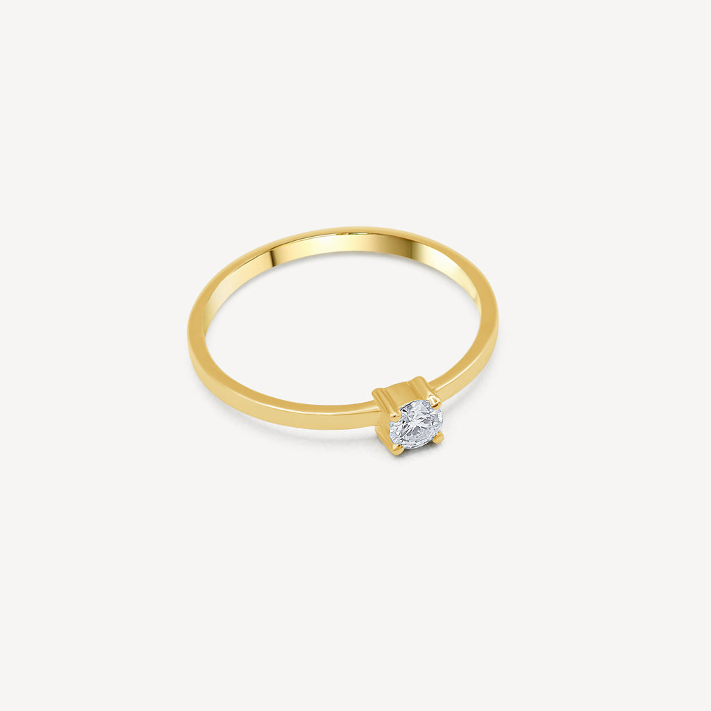 Gold Presidents Diamond Ring 10k Gold Single Band Diamond Engagement Ring