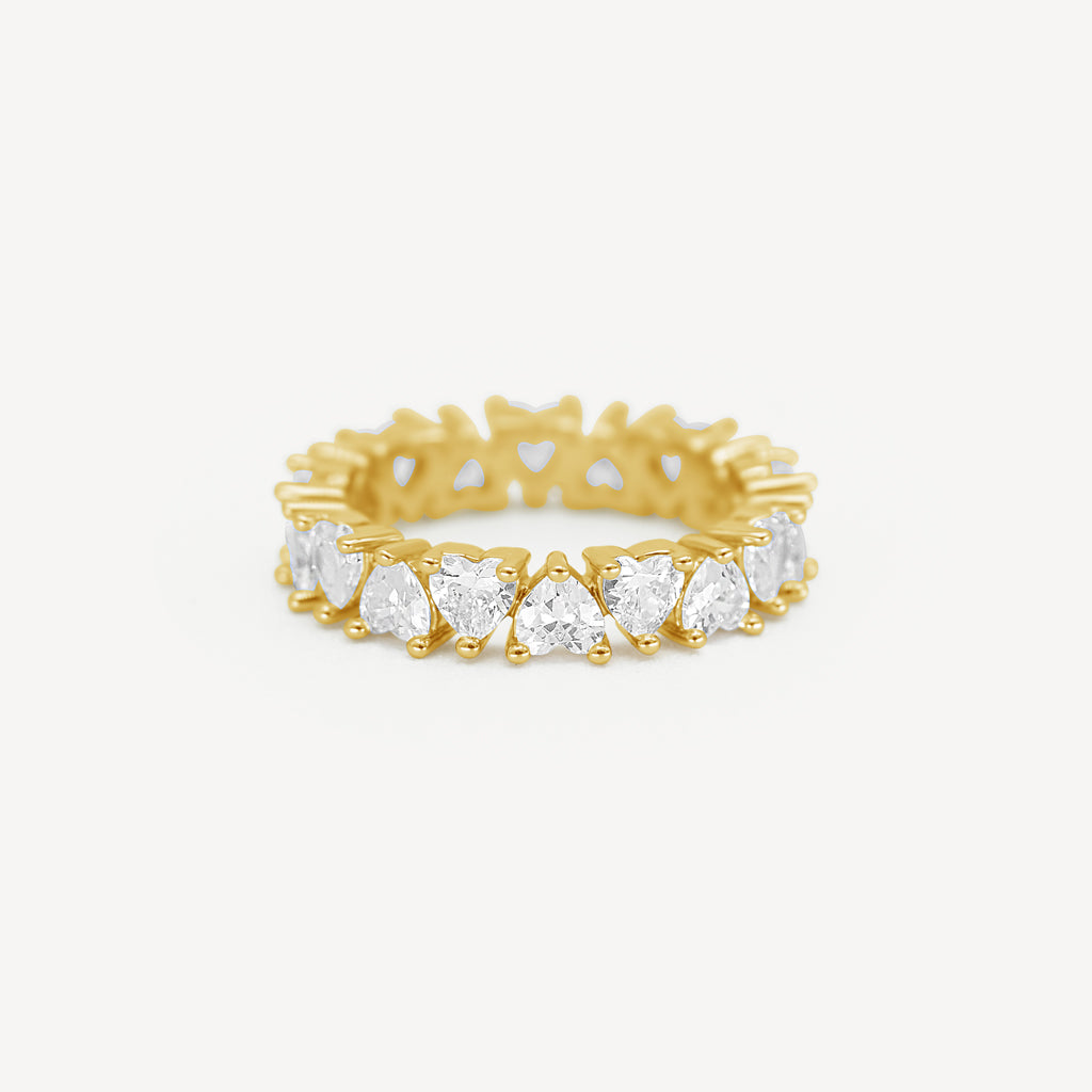 Gold Presidents Diamond Ring 6 Gold Heart Ring