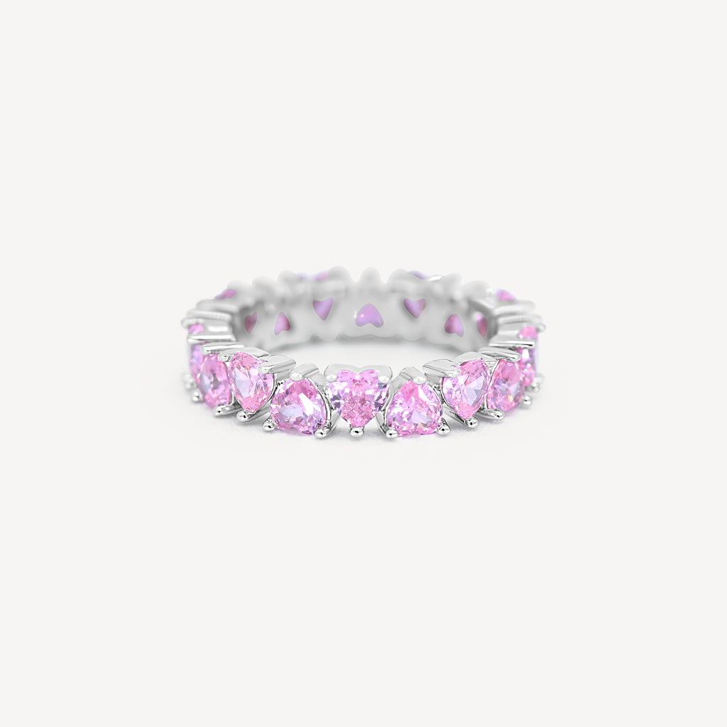 Gold Presidents Diamond Ring 6 Pink Heart Ring