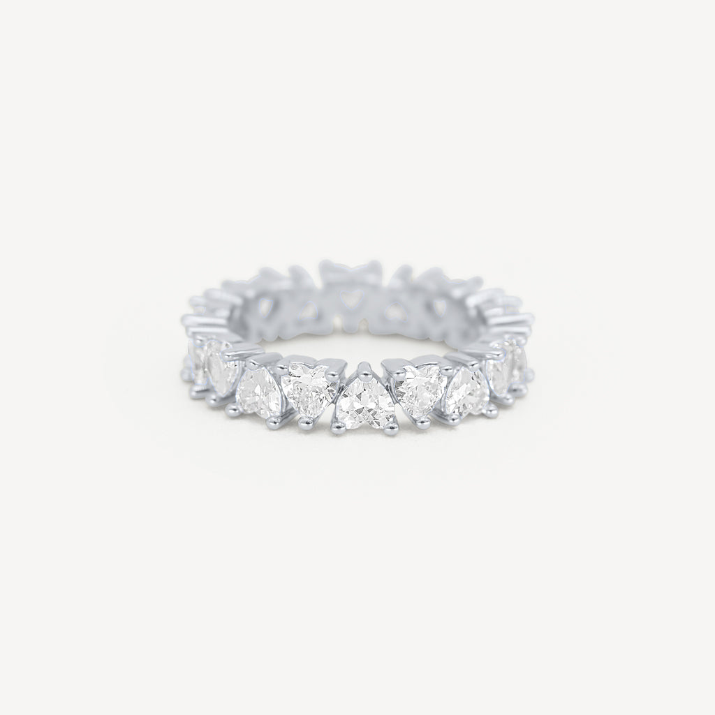 Gold Presidents Diamond Ring 6 Silver Heart Ring