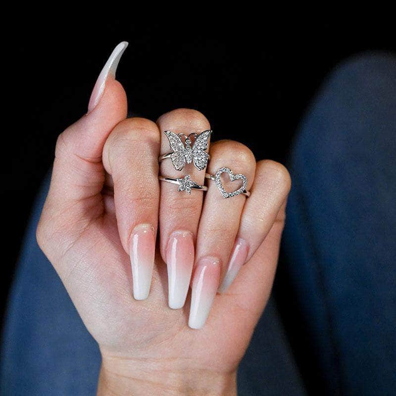 Gold Presidents Diamond Ring Butterfly Promise Ring