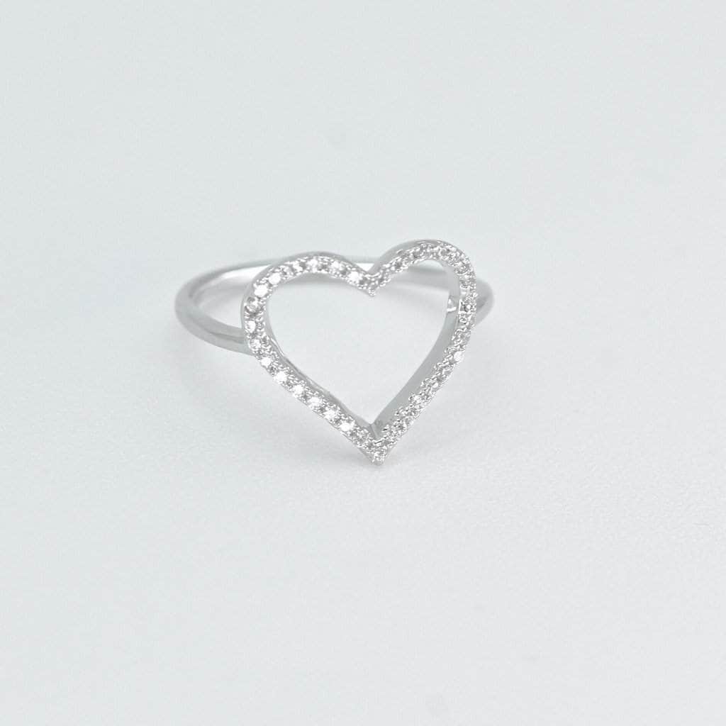 Gold Presidents Diamond Ring Heart Promise Ring