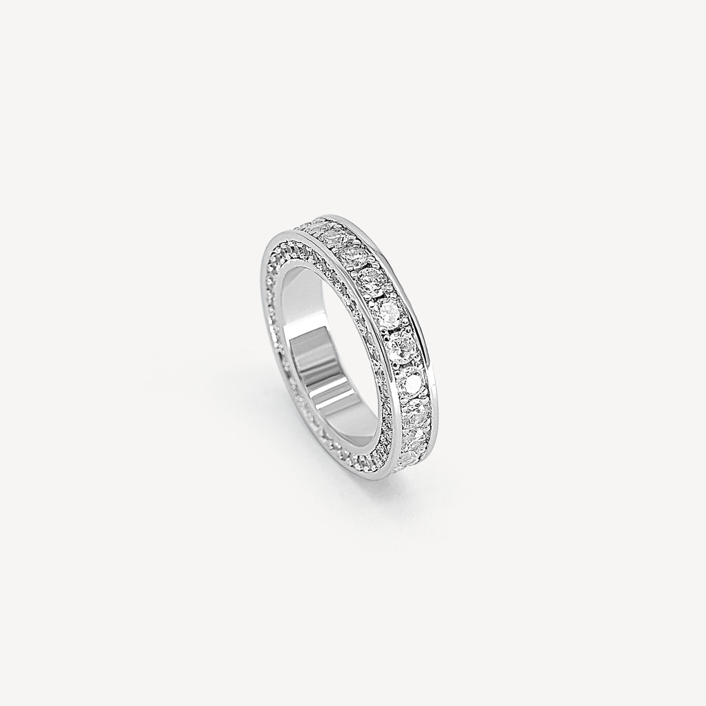 Gold Presidents Diamond Ring White Gold / 6 3 Layer Diamond Ring