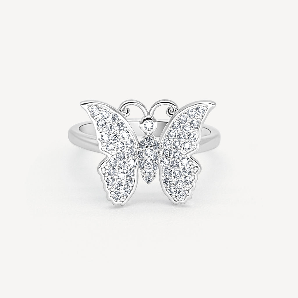 Gold Presidents Diamond Ring White Gold / 6 Butterfly Promise Ring