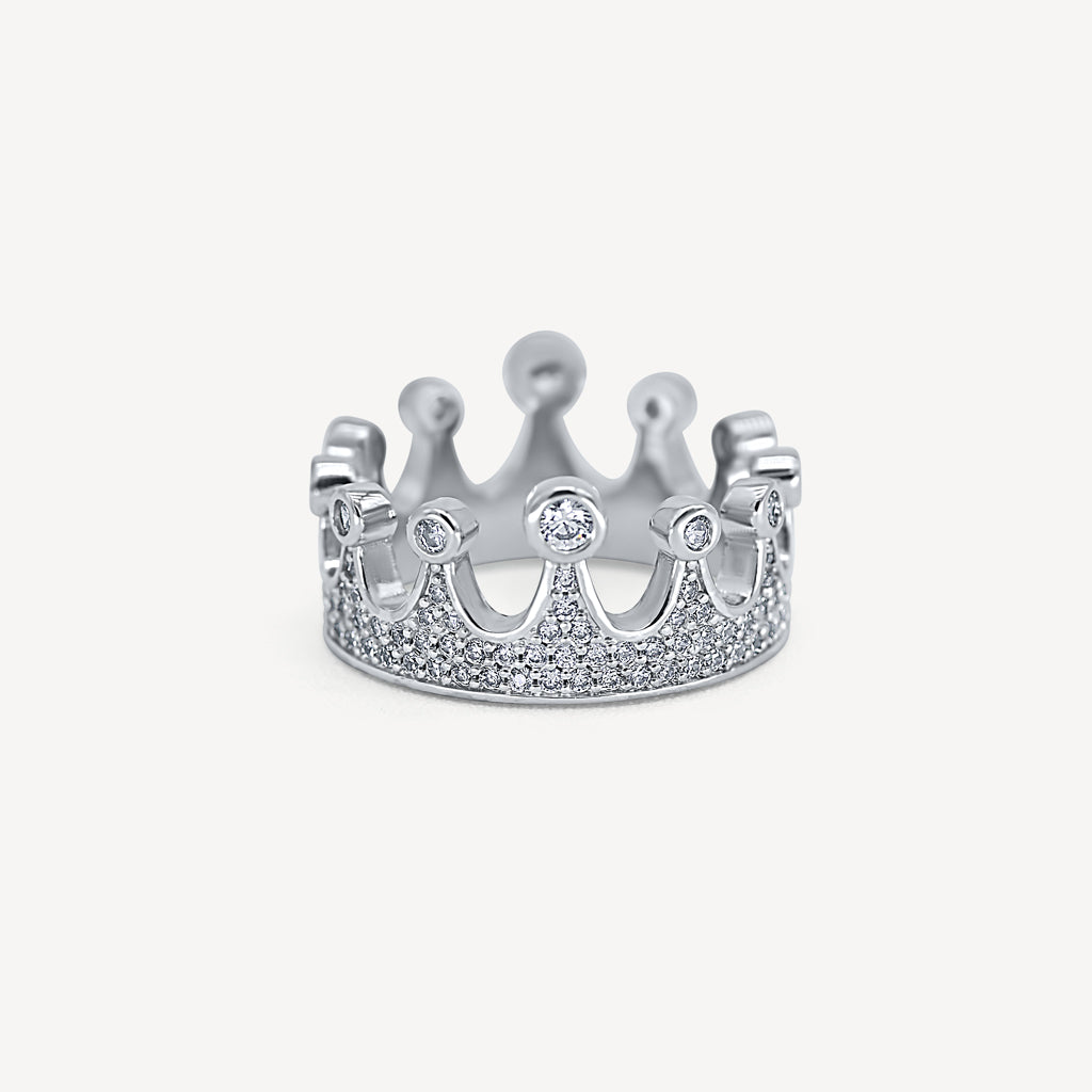 Gold Presidents Diamond Ring White Gold / 6 Crown Ring in White Gold