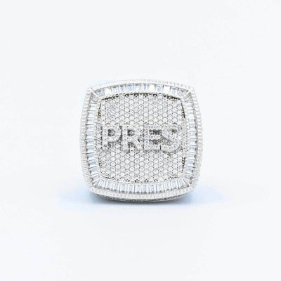 Gold Presidents Diamond Ring White Gold / 6 Custom Championship Ring