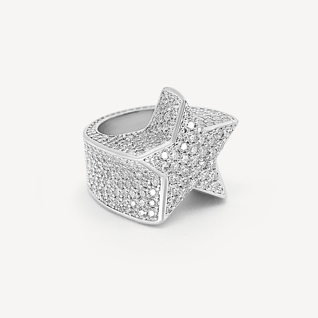 Gold Presidents Diamond Ring White Gold / 6 Diamond Star Ring