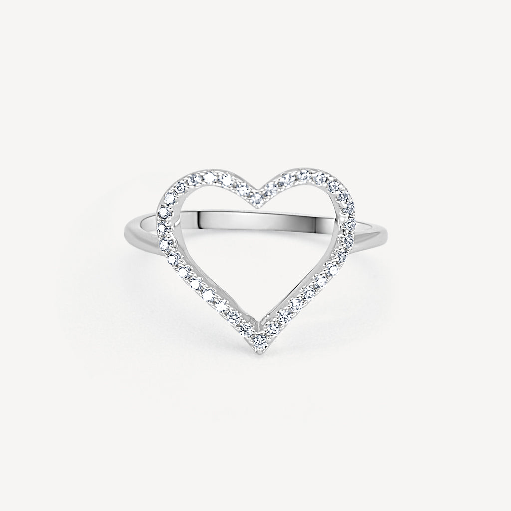 Gold Presidents Diamond Ring White Gold / 6 Heart Promise Ring