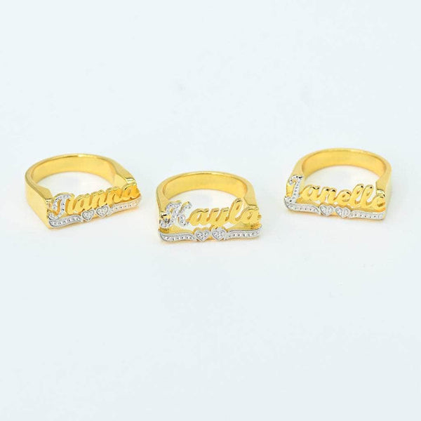 Classic fashion name rings