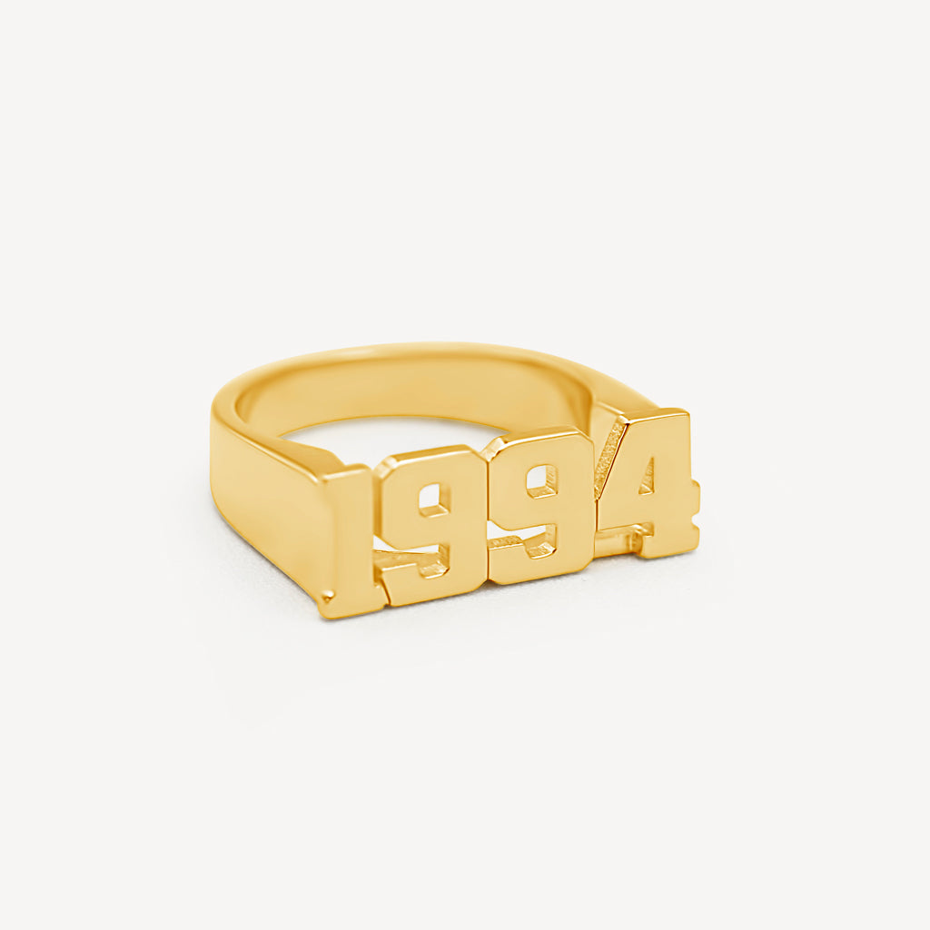 Gold Presidents Diamond Ring Yellow Gold / 5 Custom Gold Year Ring