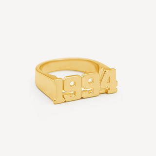 Anillo de año de oro personalizado - Oro amarillo / 5